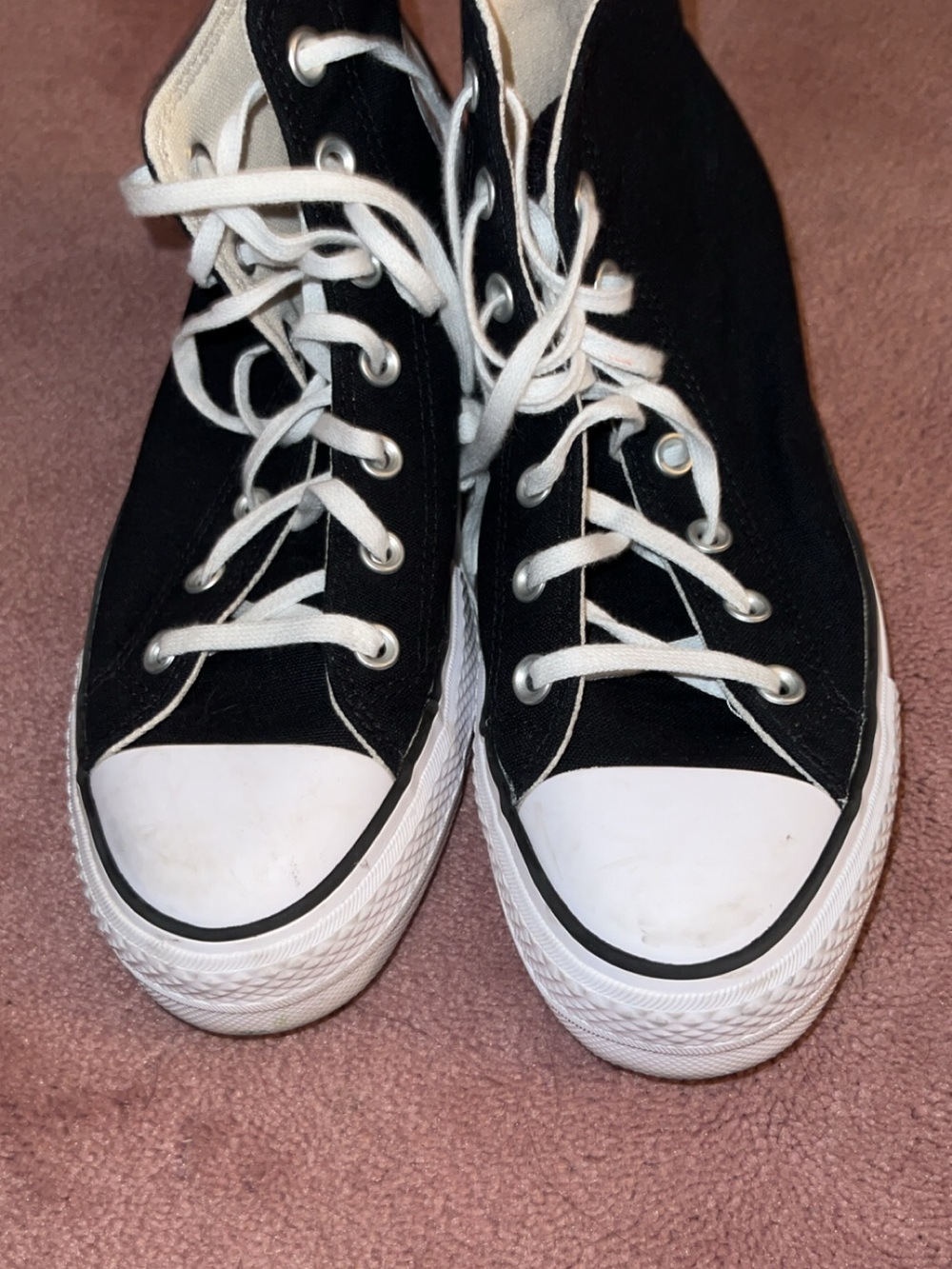 Converse Black and White High-Top All Star Sneakers